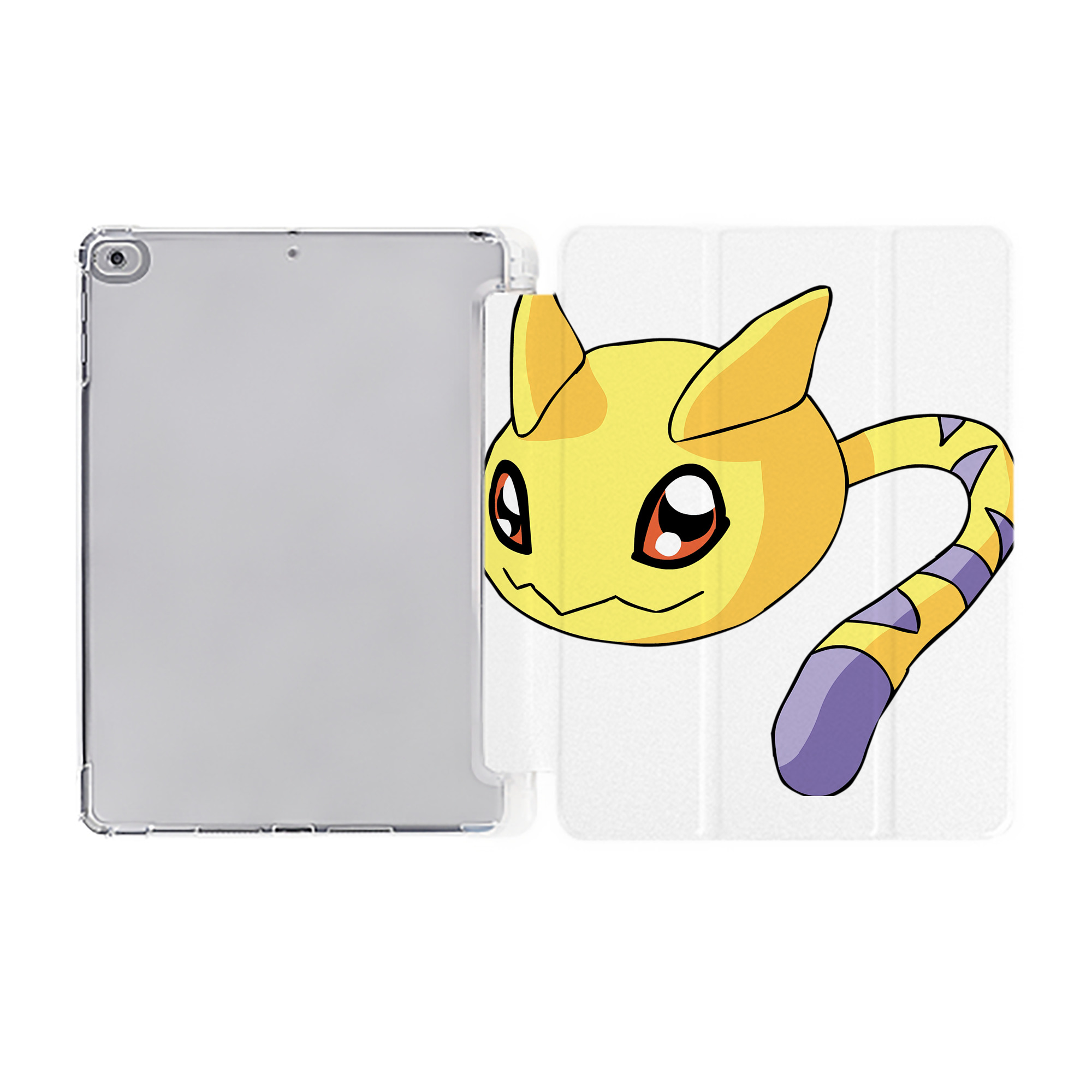（画像用） Digimon デジタルモンスター/デジモン IPad ケース ペン収納付き 三つ折りスタンド PUレザー×シリコン 対応機種9.5/10.5/10.9インチ